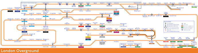 London Overground in-train diagram with NO OVERLAPPING