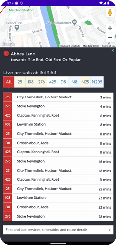 Buses Nearby Timetable
